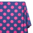thumbnail image 3 of Polka Dot Extra Large Printed Fabric Royal Blue / Fuchsia 100% Cotton 58/60" Wide Sold By The Yard, 3 of 4