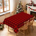 thumbnail image 2 of Duangreer Christmas Rectangle Tablecloth, Red Checkered Patterns, Washable Table Cover with Waterproof Wrinkle Resistant for Party Decors, 60 x 102 Inch, 2 of 6
