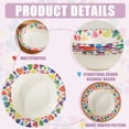 thumbnail image 5 of DTFMZOV Disposable Paper Bowls 20 oz, 30 Count Large Round Heart Bowls, Soak Proof Bowls for Home, Camping, Birthday Party Decorations, Small Bowls for Snack, Salad and Soup, 5 of 11