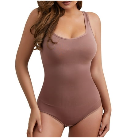 

Awdenio Shapewear for Women Bodysuit Clearance Ladies Seamless One-Piece Buckle Body Shaper Abdominal Lifter Hip Shaper Underwear Stretch Slimming Body Corset