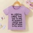 thumbnail image 2 of Toddler Girls Shirts Kids Baby Spring Summer Letter Print Short Sleeve Cute Tops for Girls Size 3-4T, 2 of 7