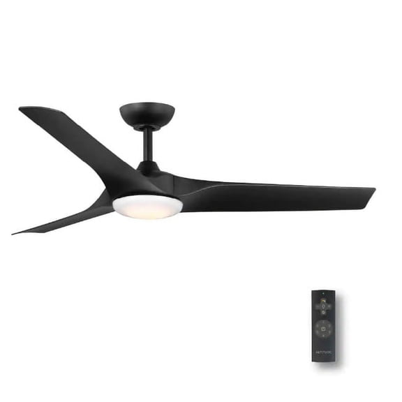 Altitude Gossamer 52 in. Integrated LED Indoor Matte Black Ceiling Fan w/Remote