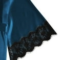 thumbnail image 2 of XIAONU Women's 4 Piece Satin Sleep Set With Lace Trim Belted Robe Camisole Shorts And Panty Soft Elegant Nightwear, 2 of 5