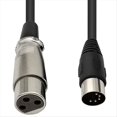 thumbnail image 4 of Cable de Audio DIN de 5 A XLR de 3 para Conectar Instrumentos Musicales o Cables con MIDI o XLR DIN 5P Macho A XLR Hembra, 4 of 5