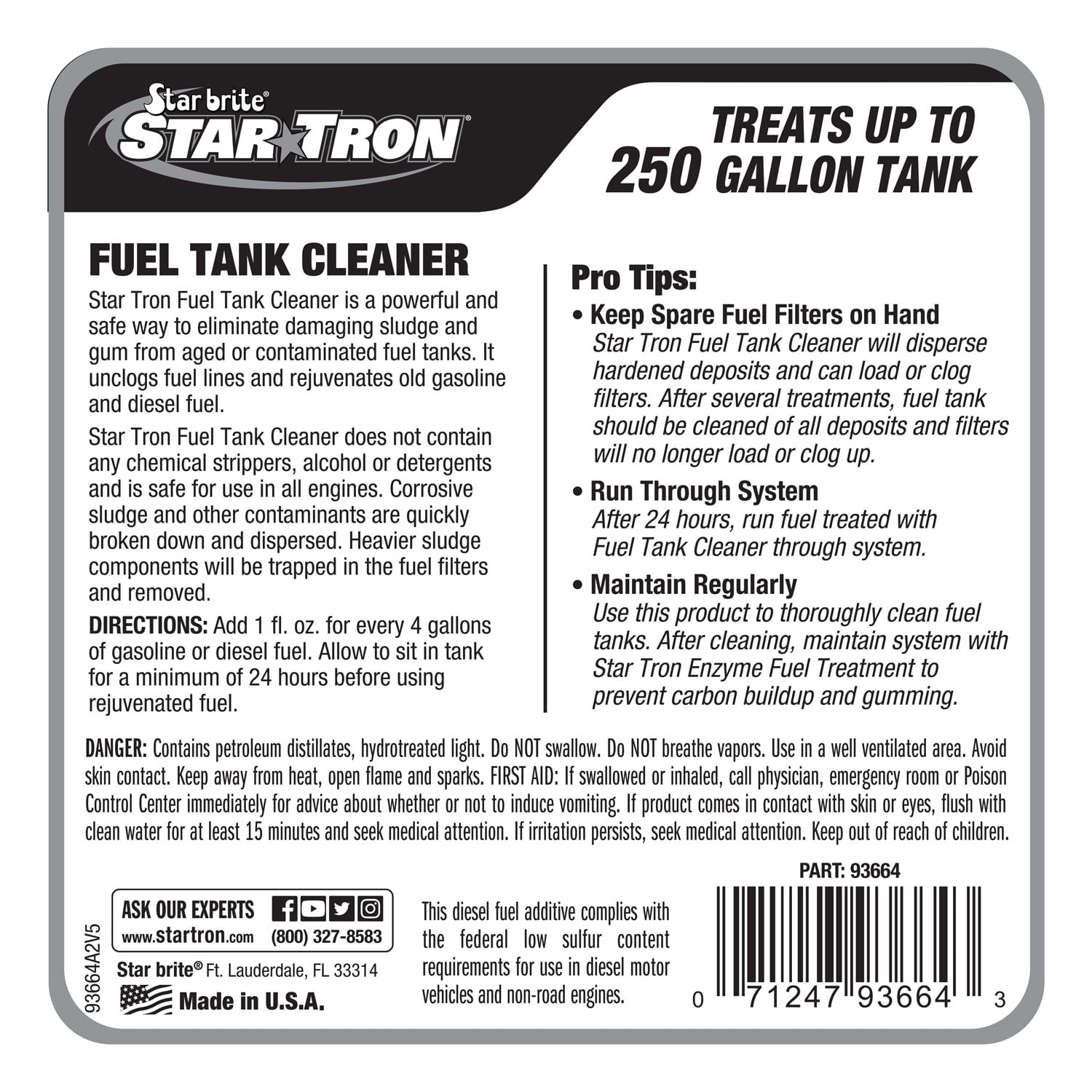Star Brite 093664 Star Tron Tank Cleaner 64 oz. Jug