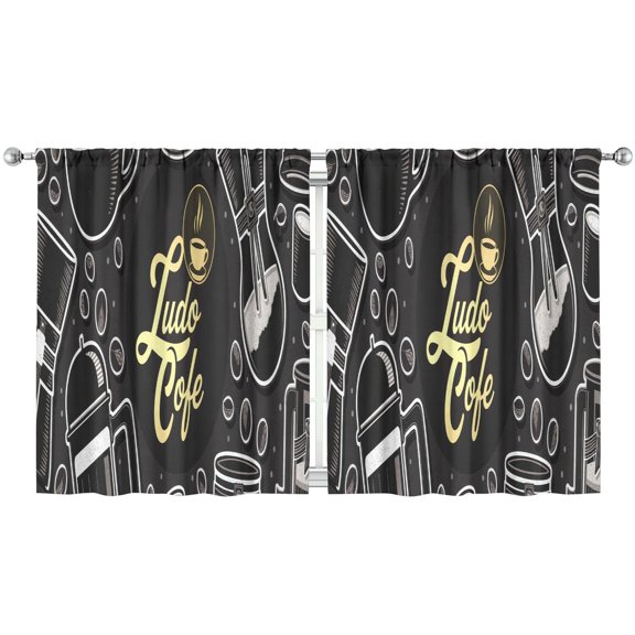 Coffee (84)_24 Curtains-blackout Curtains Bedroom Decor Living Room Darkening Grommet Window Drapes 2 Panels Set 52"x 63"