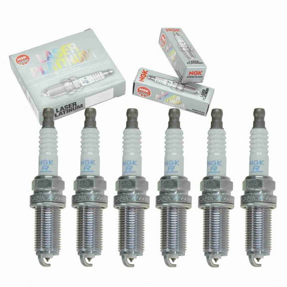 6 pc NGK Laser Platinum Spark Plugs compatible with Nissan 350Z 3.5L V6 2003-2006
