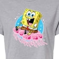 thumbnail image 3 of SpongeBob SquarePants - Spongebob and Jellyfish - Juniors Cropped Cotton Blend T-Shirt, 3 of 6