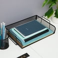 thumbnail image 6 of Mind Reader Stackable Paper Tray, Desktop Organizer, File Storage, Office, Metal, 2 Pcs., Silver, 6 of 10