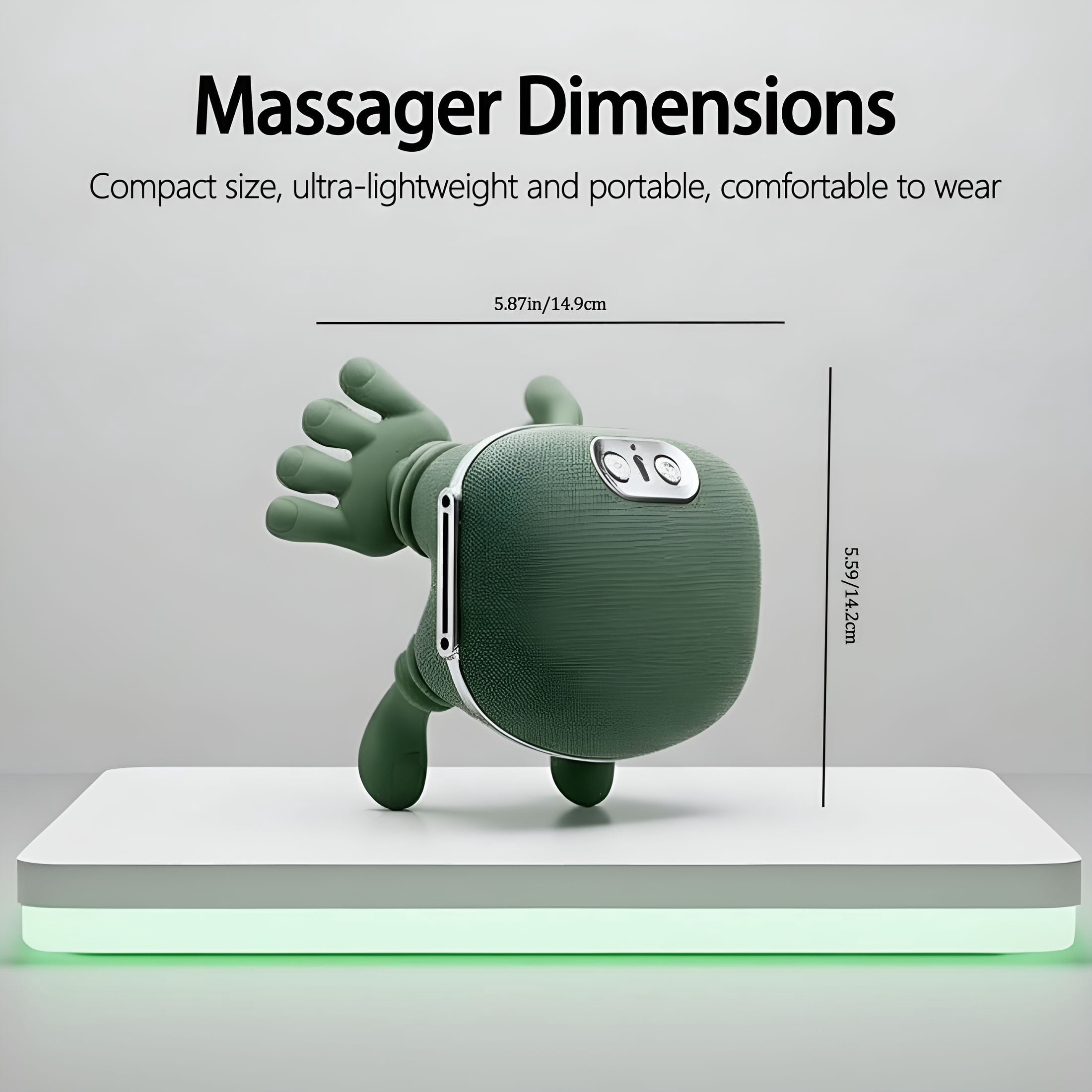 OITY Neck Massager with Heat Ultimate Neck and Shoulder Massager for Relaxation, Portable Usb Charging, Realistic Massage Sensation