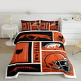 thumbnail image 2 of jejeloiu Rugby Football City Twin Comforter Sets,Boys Ball Game Bedding Set For Men Women Reversible 2 Pieces, 2 of 8