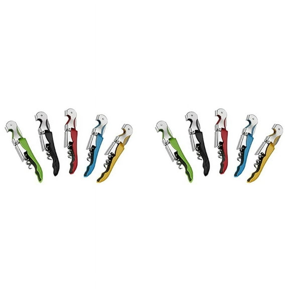 10 Pack Corkscrew Heavy Duty Wine Opener Set with Foil Cutter and Opener Wine Key for Waiters,Home