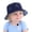Navy, variant on Kids Girl Sun Hat UPF 50+ Shark Print White White Wide Brim Bucket Hat with Adjustable Chin Strap for Summer Beach Travel,Size 44