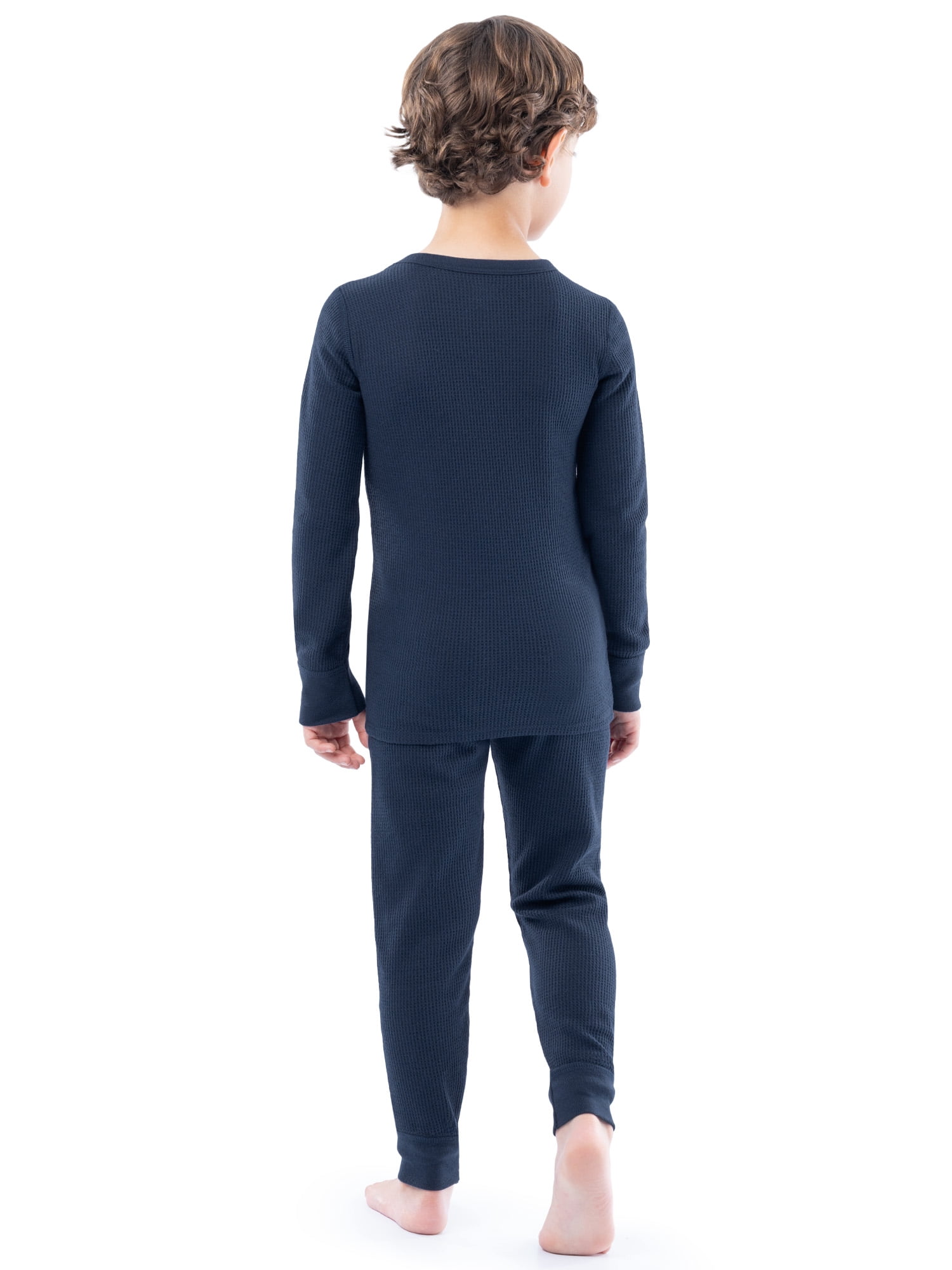 Athletic Works Boy's & Girl's Waffle Thermal Underwear Crew Top & Bottom Set, Sizes XS-XXL
