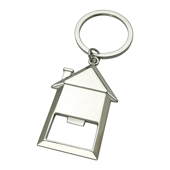 ViLaViDeca House Opener Custom Logo Pendant Promotional Keychain Blanks Car Bag Key Ring, Silver