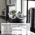 thumbnail image 3 of Seraphic 5pc Bowl Table Centerpieces for Dining Room, Large Decorative Bowls for Coffee Table Decor, Kitchen, Orbs/Balls Included, Silver, 3 of 11