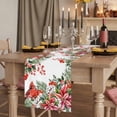 thumbnail image 2 of Table Runners 72 Inches Long Dress Scarves, Cardinal Bird Farmhouse Kitchen Table Runner, Coffee Tablerunners, Winter Poinsettia Berry Pine Cones Floral 16x72 Inch, 2 of 9