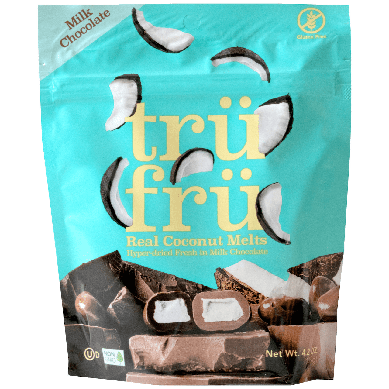 Tru Fru Milk Chocolate Coconut Melts, 4.2oz