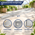 30 Inch Heavy Duty Stainless Steel Straight Edge with Beveled Edge for ...