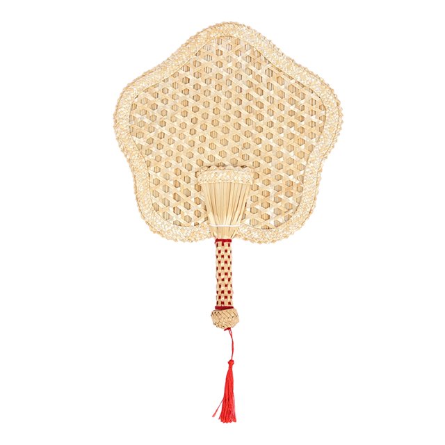 EeaseMX 1 abanico portátil de paja de trigo tejido a mano, práctico y hecho a mano.