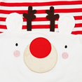 thumbnail image 3 of Baby Long Sleeve Jumpsuit Girls Christmas Cute Striped Cotton Comfort Red Romper Fall Winter Infant Boy Clothes, White, 0 Months, 3 of 7