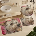 thumbnail image 6 of Dog Red Roses Love Gift Floral 4 Piece Bathroom Shower Curtain Sets Bathroom Decor Set with Non-Slip Rugs Toilet Lid Cover And Bath Mat Love Heart Hugs And Kisses, 6 of 8