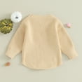 thumbnail image 7 of Okbabeha Toddler Baby Girl Boy Halloween Sweater/Romper Knit Chunky Ghost Sweaters Oversized Onesie Cute Winter Clothes, 7 of 7
