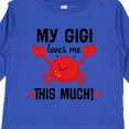 thumbnail image 4 of Inktastic My Gigi Loves Me Grandkids Boys or Girls Long Sleeve Toddler T-Shirt, 4 of 5