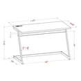 thumbnail image 6 of Furniture of America Cornica Metal Writing Desk with USB in Black and Brass, 6 of 6