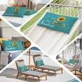 thumbnail image 5 of Teal Sunshine Sunflower Throw Pillow Cover, Pillowcase Protectors with Zipper, Breathable Decorative Lumbar Pillow Case Cover, Pastoral Bees Farmhouse Floral Pillow Shams for Couch Sofa 16x24Inch, 5 of 8