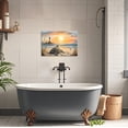 thumbnail image 3 of ZHONGYUTONG Sea Turtle Canvas Wall Art Turtle Bathroom Wall Decor Coastal Beach Pictures Ocean Animal Artwork Lighthouse Painting for Home Decor Framed (12.00" x 18.00"), 3 of 5