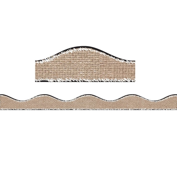 Ashley ASH11408 Magnetic Border Burlap Scribble