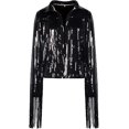 thumbnail image 1 of LinYooLi Women's Sequin Tassel Jacket Sparkle Retro Long Sleeve Reflective Fringe Jacket Sequin Coat, 1 of 3