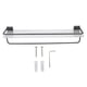 thumbnail image 1 of 50cm Shower Caddy Wall Mount Shelf with Towel Hanger Acrylic Base Aluminum Rod Large Capacity Shower Organizer for Bathroom Grey, 1 of 5