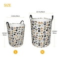 thumbnail image 5 of Balery Cute Cats Round Laundry Basket with Handles Waterproof Freestanding Laundry Hamper for Clothes Toys in the Dorm and Family-Medium, 5 of 8