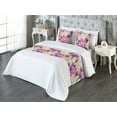 thumbnail image 3 of Iris Flowers Bed Runner Set, Detailed Watercolor Painting Pattern Petals and Peduncles of Spring, Decorative Bedding Scarf & 2 Pillow Shams for Hotels Homes, King, Pale Khaki and Purple, by Ambesonne, 3 of 3