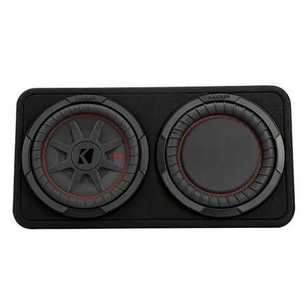 KICKER CompRT 10 Inch Dual 2 Ohm 400W RMS Power Car Subwoofer Enclosure