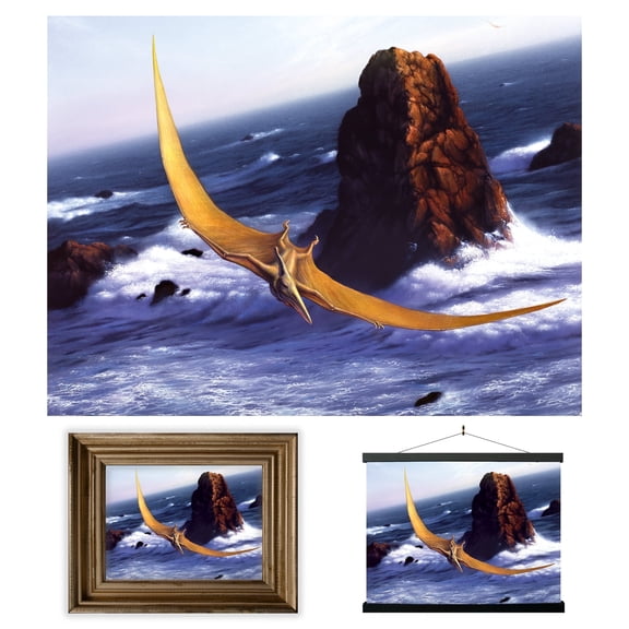 3D LiveLife Lenticular Wall Art - Pterodactyl from Deluxebase Unframed 3D Dinosaur Poster Decor