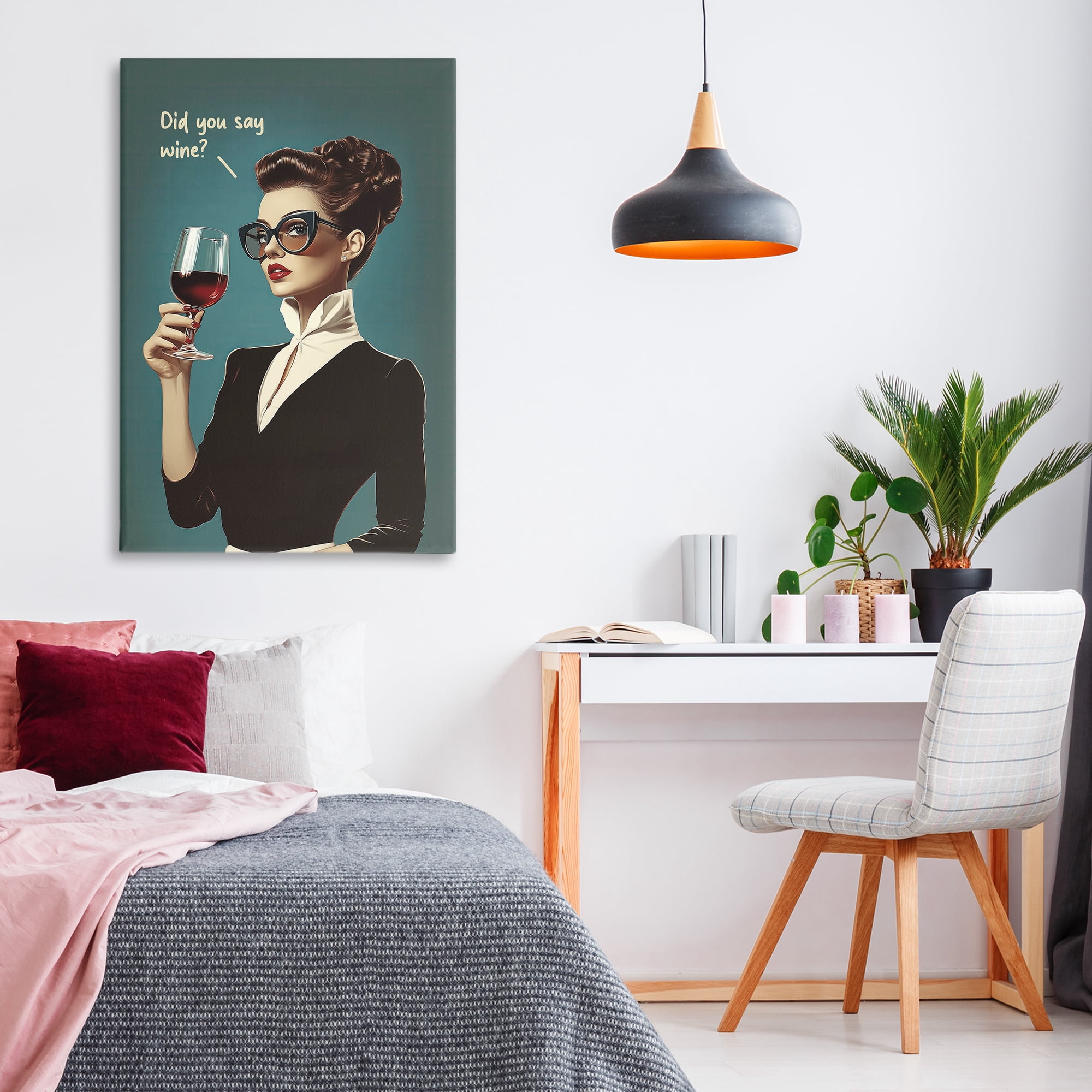Stupell Industries Did You Say Wine Canvas Wall Art, design by Andreas Magnusson