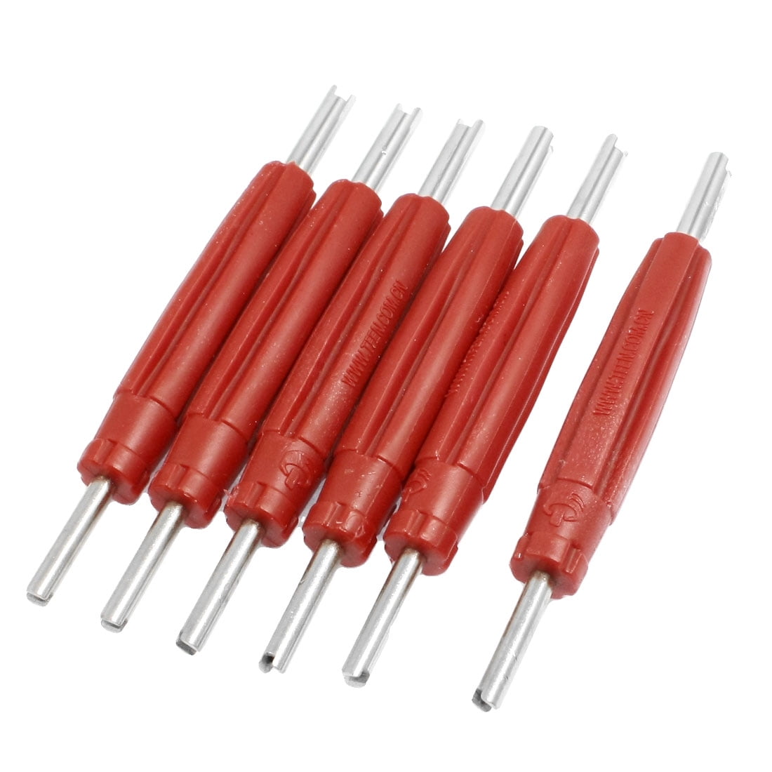 6 Pcs Red Plastic Handle Two Way Valve Core Remover Tire Repair Tool 4.
