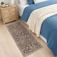 thumbnail image 3 of GLATTICE Runner Rug 2x5 Non Slips Rug Runner Super Soft Kitchen Runner Rug Printed Faux Wool Floral Thin Blue Rugs for Hallway Entryway Laundry Room Bedroom, Rust Brown Red, 3 of 7