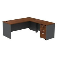 Cherry Corner L Shaped Desks Walmart Com