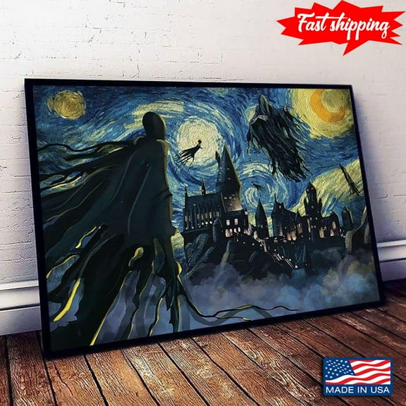 Harry Potter And The Prisoner Of Azkaban Dementors Of Azkaban In The Starry Night Vincent Van Gogh 11 x 17 Inch Poster