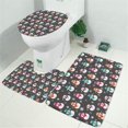 thumbnail image 2 of Gray Christmas Snowman Pattern Bathroom Rugs Sets 3 Piece,Toilet Cover Set,Absorbent Non Slip Bathroom Mats Sets with U-Shaped Contour Rug Toilet Rug Set, 2 of 5