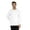 White, variant on Inkmeso Solid Winter Hooded Sweatshirt For Mens Long Sleeve Drawstring Pullover Hoodie