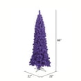 thumbnail image 2 of Vickerman 5.5' Flocked Purple Pencil Fir Artificial Christmas Tree, Unlit, 2 of 3
