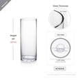 thumbnail image 3 of WGV International 4" Wide Clear Cylinder Glass Vase, Candle Holder, Home Accent, 1 Piece 10-inches H, 3 of 5