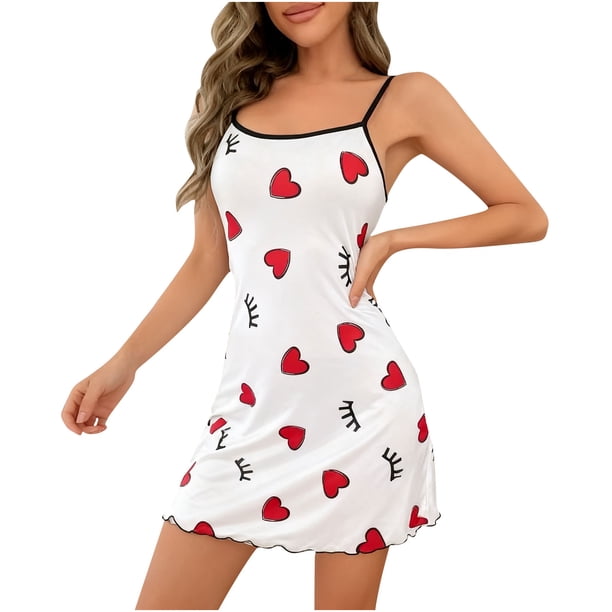 Camisón corto con tirantes para mujer, ropa de dormir a la moda con estampados para el hogar, pijama cálido