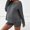 Gray, variant on Women's Maternity 2 Piece Outfits long Sleeve Tee Shirt and Shorts Set