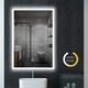 thumbnail image 1 of Espejo de baño con luz LED de 32 x 24 pulgadas - Espejo iluminado montado en la pared Botón táctil Ajustable Blanco / Blanco cálido / Luces cálidas Xemadio FLD-V77, 1 of 8